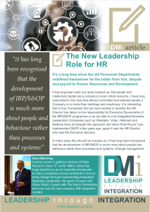 The New Leadership Role for HR